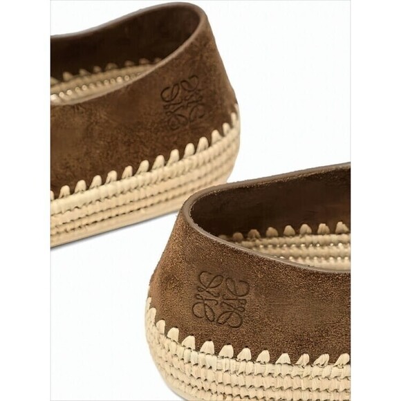 Loewe Brown Suede Sneakers With Raffia Sole - NWT - Picture 4 of 4